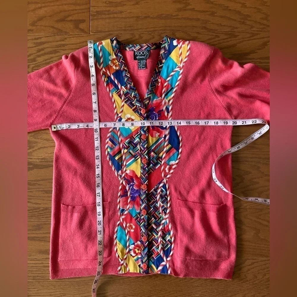 Koos of Course 3 piece outfit Vintage skirt cardigan tee shirt Small Medium - Picture 15 of 16